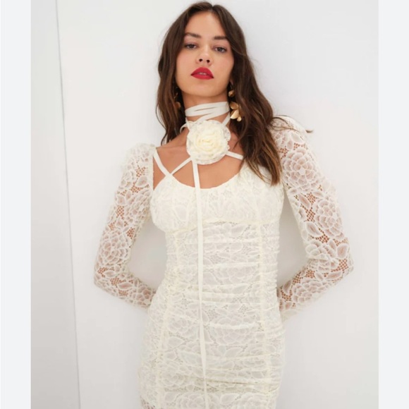 For the love of lemon 🍋 Cream Lace Dress - Picture 5 of 7